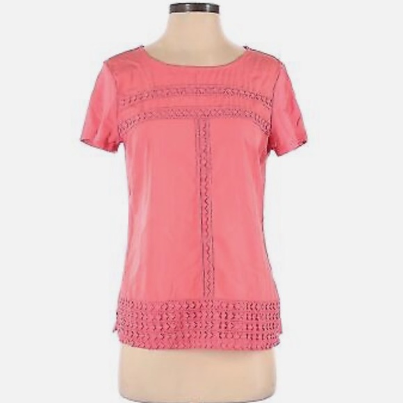 Tommy Hilfiger Tops - Tommy Hilfiger | Women's coral pink short sleeve top with embroidered de…